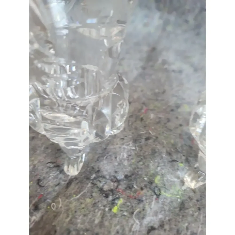 2 Vintage Golden Crown Western Germany Cut Glass 4.5
